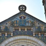 Briare - église St Etienne façade - émaux - 22 août 2018 - OT Terres de loire et Canaux - IRémy (44)